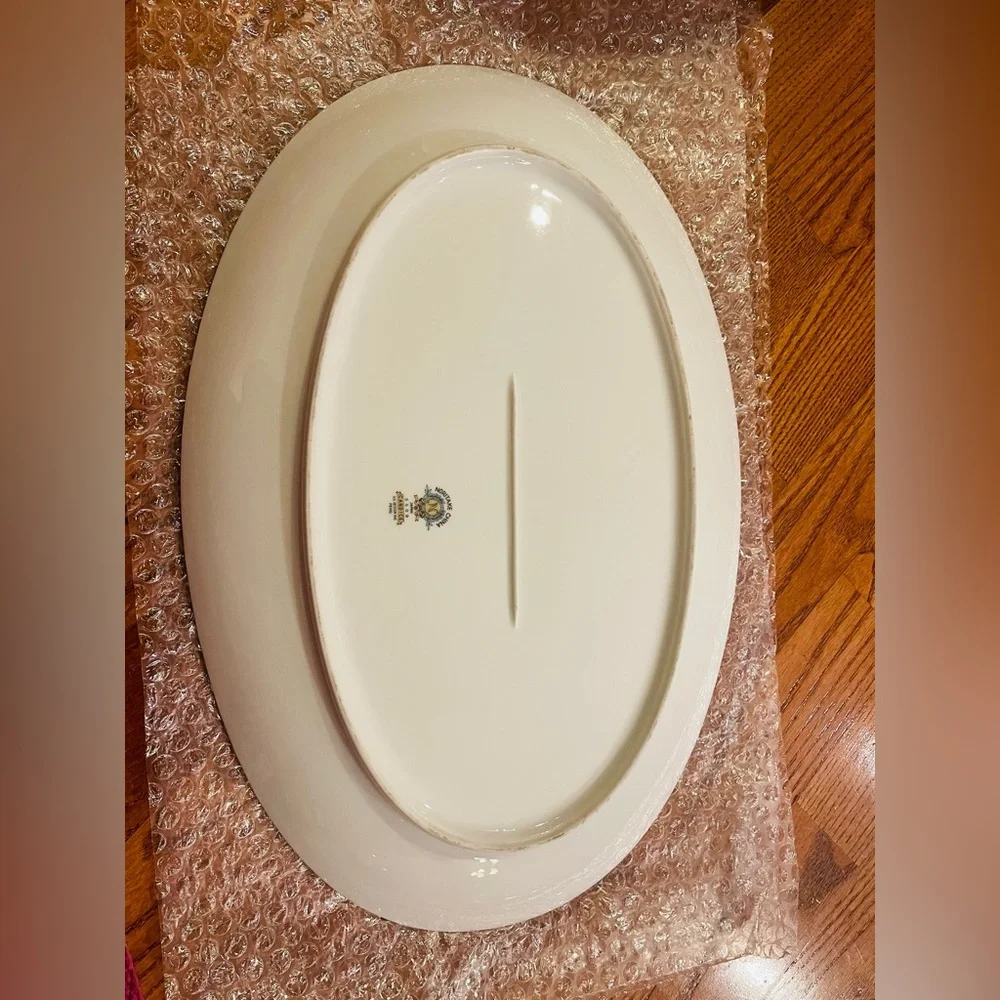 Large 16” Noritake China Japan 5509 Candice oval serving platter